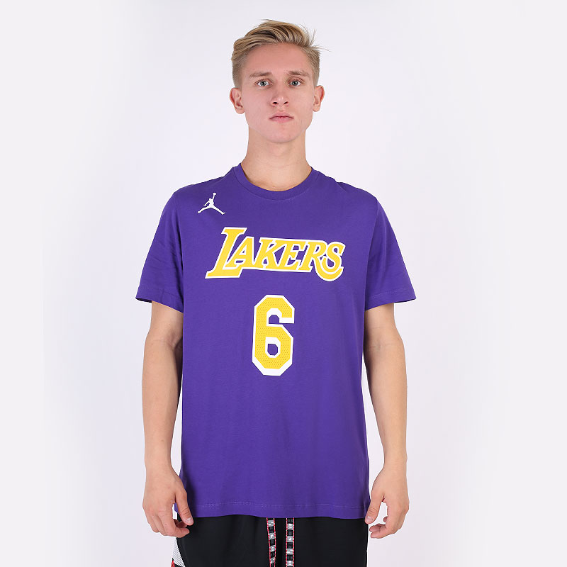мужская фиолетовая футболка Jordan Los Angeles Lakers Statement Edition Tee CV9986-557 - цена, описание, фото 3